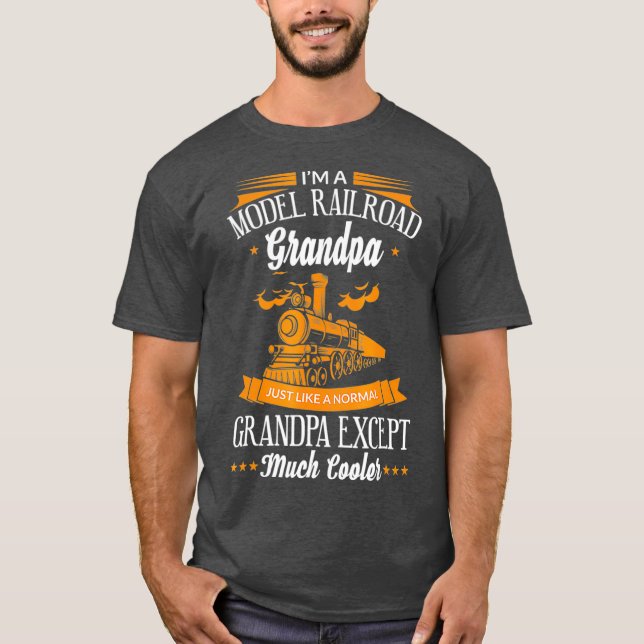Camiseta Funny Model Railroad Train Legal Vovô T Tee (Frente)
