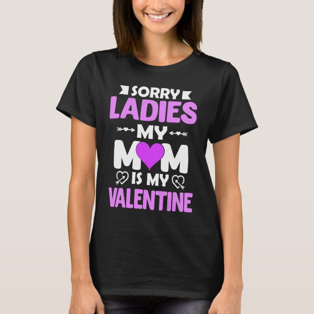 Camiseta Funny Mom Valentine Day  Fun Quote Graphic Plus Si (Frente)
