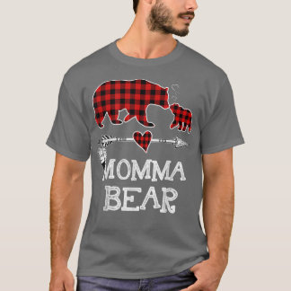 Camiseta Funny Momma Bear Matching Family Christmas Bear Re