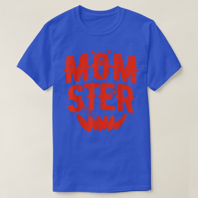 Camiseta Funny Momster Halloween Family Mom Matching Costum (Frente do Design)