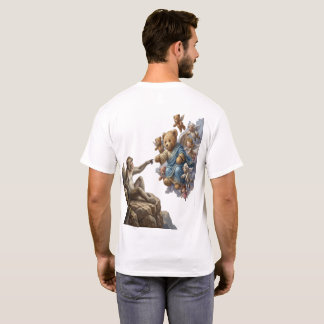 Camiseta Funny Monkey Creation of Adam Parody T-Shirt