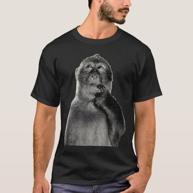 Camiseta Funny Monkey Meme With Retro Odore Humor Art Style (Frente)