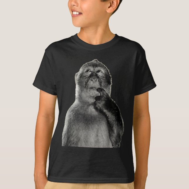 Camiseta Funny Monkey Meme With Retro Odore Humor Art Style (Frente)