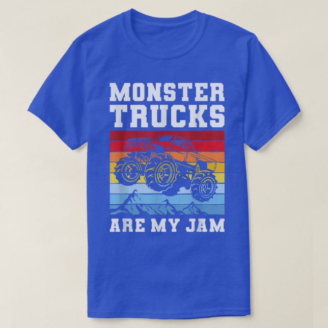 Camiseta Funny Monster Trucks Are My Jam  (Frente do Design)