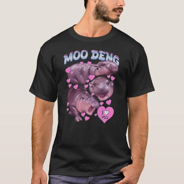 Camiseta Funny Moo Deng Animal Lovers Trendy Quote (Frente)