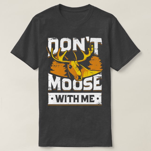 Camiseta Funny Moose Elk Canadian Gift (Frente do Design)