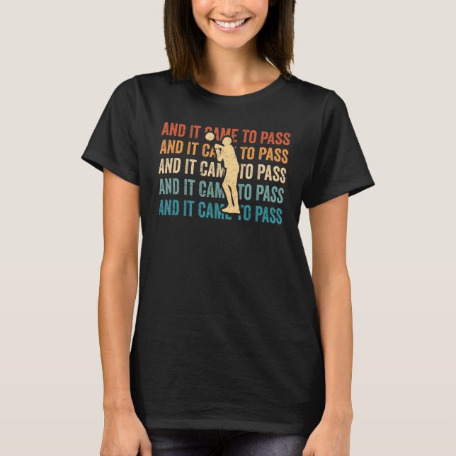 Camiseta Funny Mormon Missionary LDS Basketball And It Came (Frente)