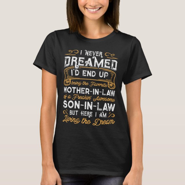 Camiseta Funny Mother In Law of a Freaking Awesome Son In L (Frente)