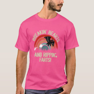 Camiseta Funny Mothman Breakin Hearts & Rippin Farts Vintag