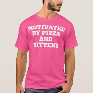 Camiseta Funny Motivado Por Pizza E Gatinhos
