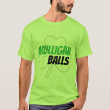 Funny Mulligan Balls Green Irish Clover Golf