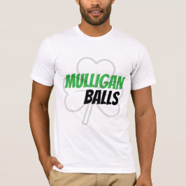 Camiseta Funny Mulligan Balls Green Irish Clover Golf