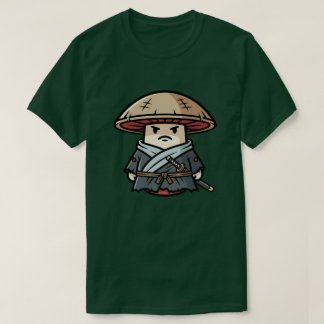 Camiseta Funny Mushroom Ronin Wandering Samurai Illustratio