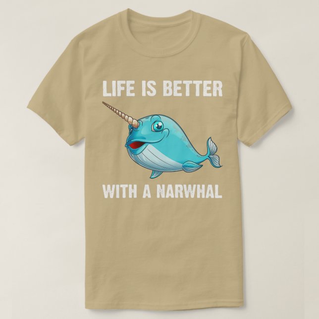 Camiseta Funny Narwhale Sea Whale Fish Ocean 4 (Frente do Design)