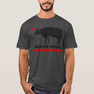 Camiseta Funny Nebraska California State Flag Paro