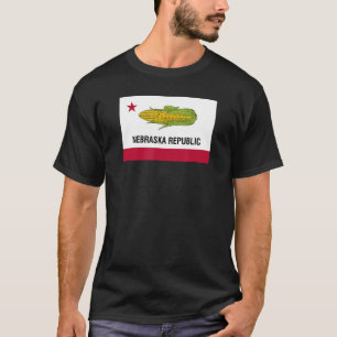 Camiseta FUNNY NEBRASKA REPÚBLICA FLAG Cornhusker Estado so
