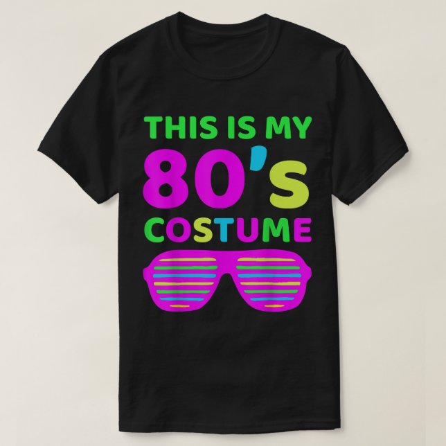 Camiseta Funny Neon 80s Costume Retro Design (Frente do Design)