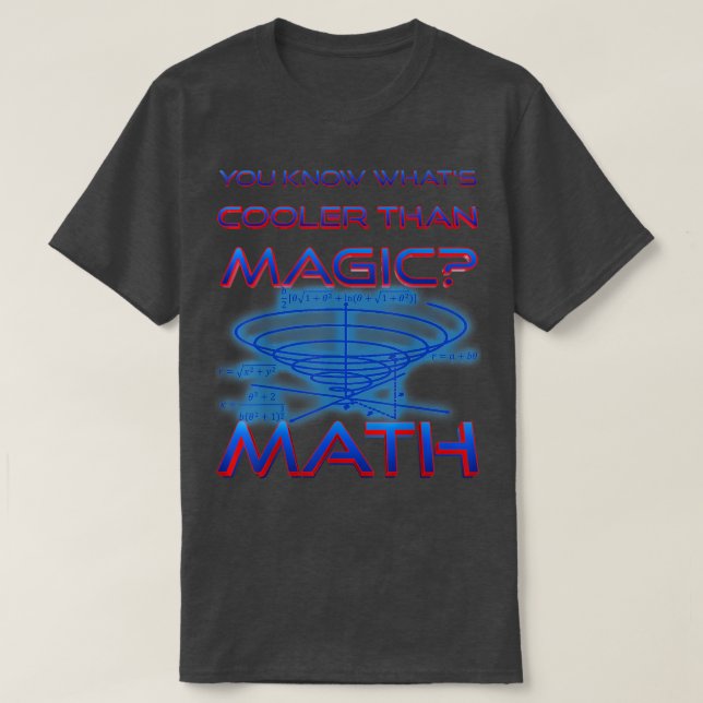 Camiseta Funny Nerdy You Know What's Cooler than Magic Math (Frente do Design)