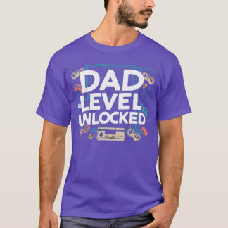 Camiseta Funny New Dad Level Unlocked Gaming Fathers Day vi