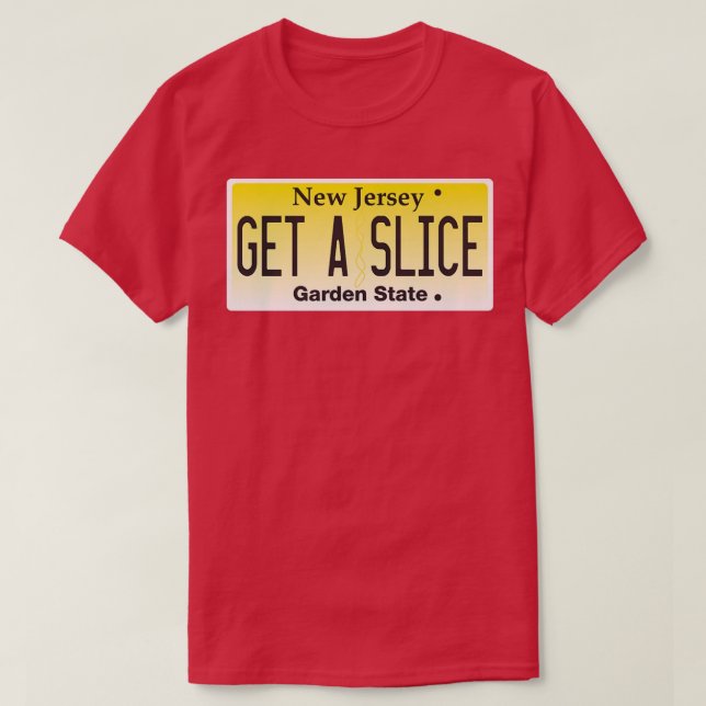 Camiseta Funny New Jersey NJ Pizza Slice Lover Licat Plat (Frente do Design)