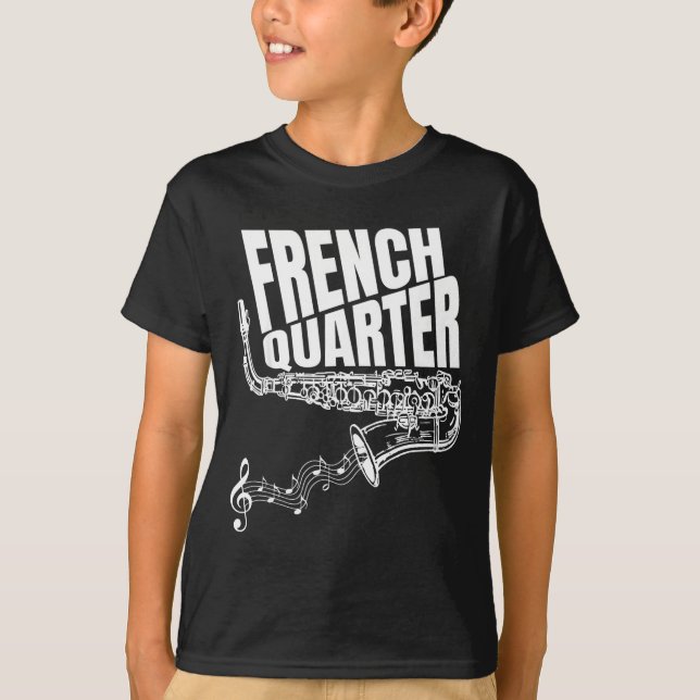 Camiseta Funny New Orleans Mardi Gras Jazz Saxophone  (Frente)