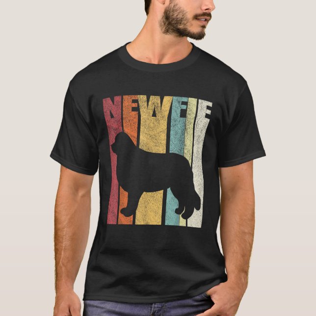 Camiseta Funny Newfoundland Dog Newfie Owner Retro Vintage (Frente)