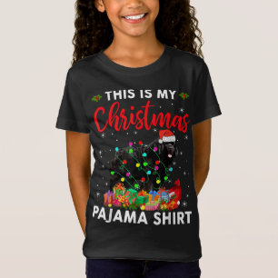 Camiseta Funny Newland Cachorro Luzes de Natal Cachorro Cac