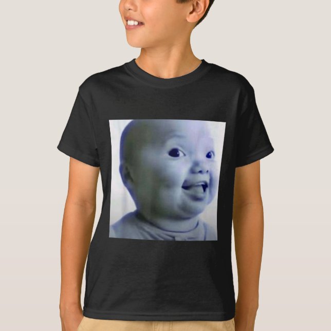 Camiseta Funny Niche Baby Gen Z Meme Ai Viral Giggling Ai L (Frente)