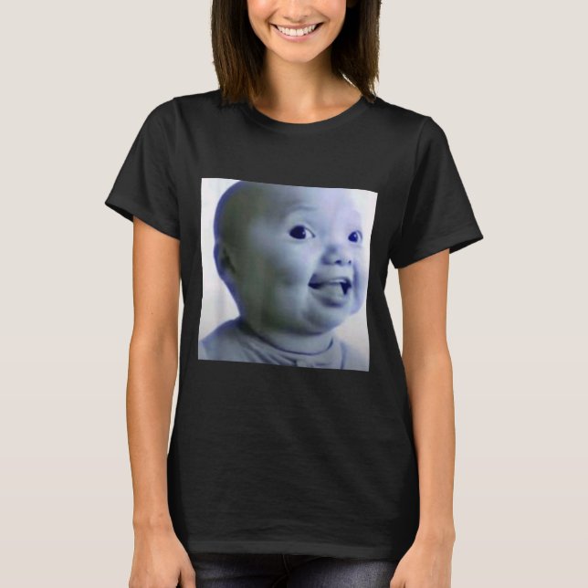 Camiseta Funny Niche Baby Gen Z Meme Ai Viral Giggling Ai L (Frente)
