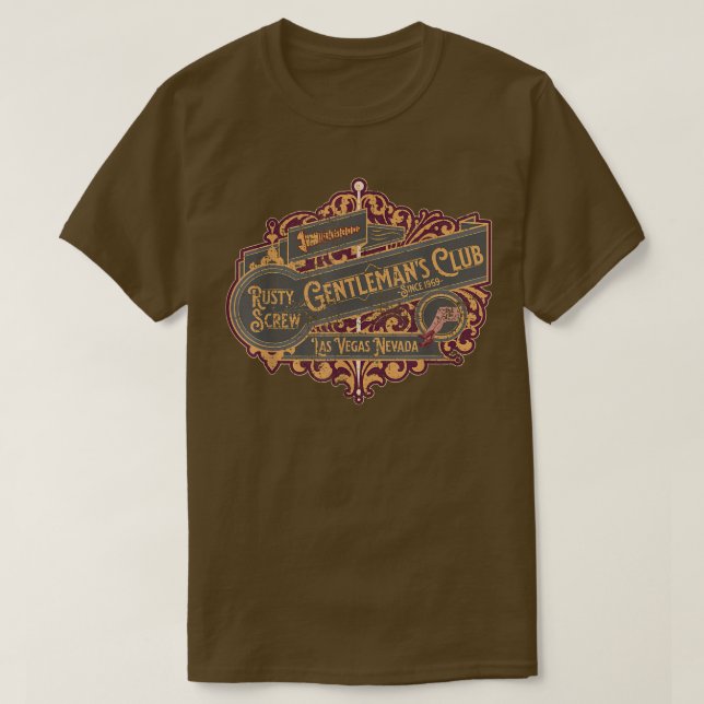Camiseta Funny Nightclub Rusty Gentlemens Club (Frente do Design)