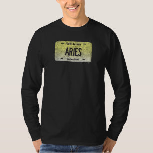 Camiseta Funny Nj Licença Estatal Vanity Plate Aries