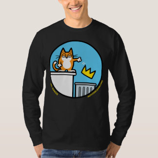 Camiseta Funny No Kings Cat Cartoon on long sleeve shirt 