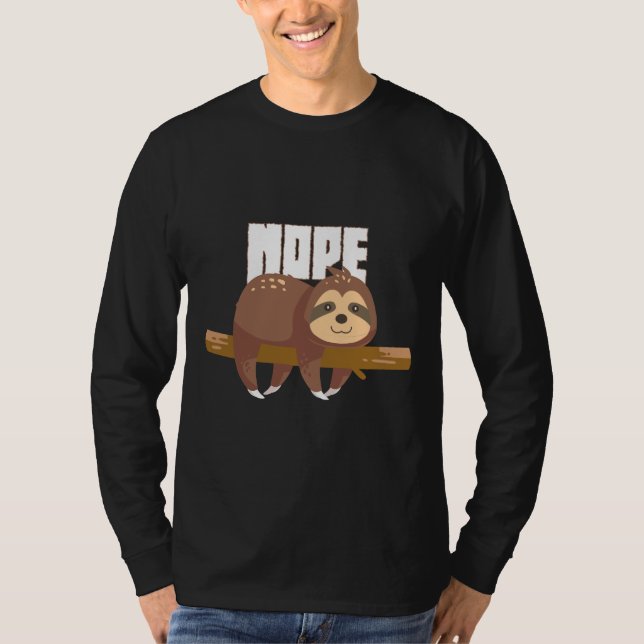 Camiseta Funny Nope Sloth Tri Blend (Frente)