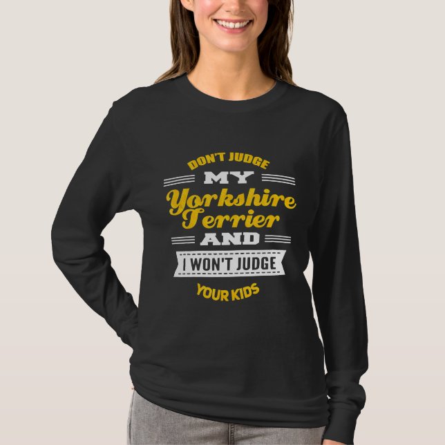 Camiseta Funny Novelty Yorkshire Terrier Dog Tshirt (Frente)