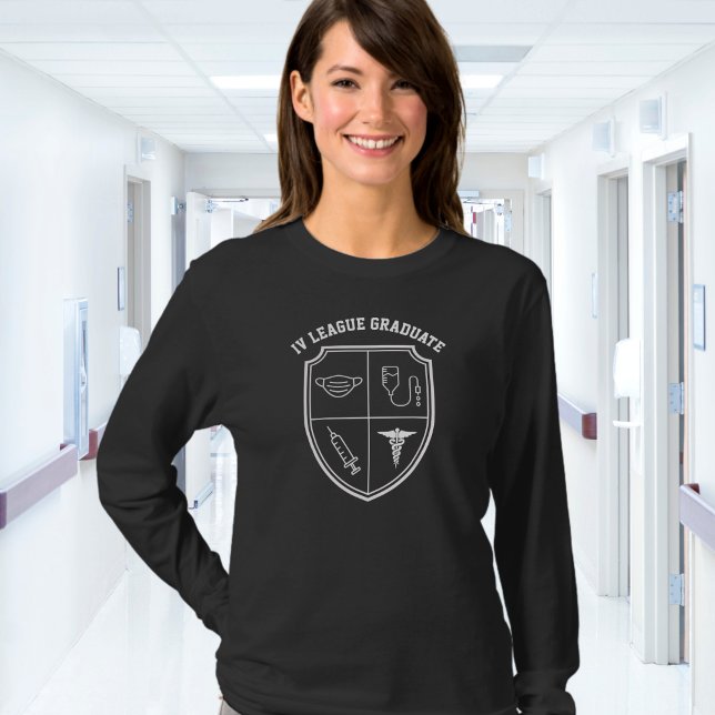 Camiseta Funny Nurse I.V. League (Criador carregado)