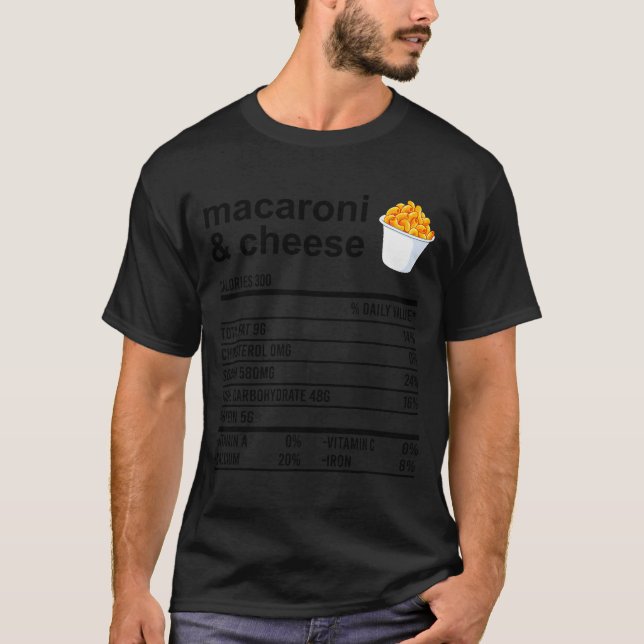 Camiseta Funny Nutrition Facts Thanksgiving Apparel Macaron (Frente)