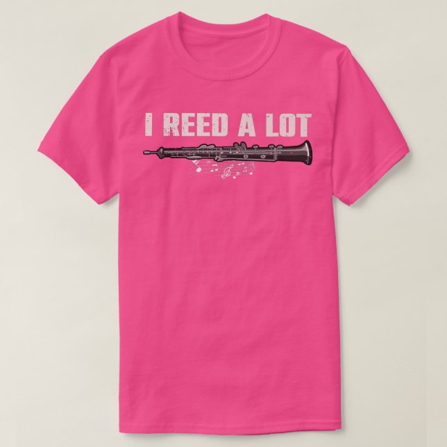 Camiseta Funny Oboist Music Orchestra I Reed a Lot Oboe  (Frente do Design)