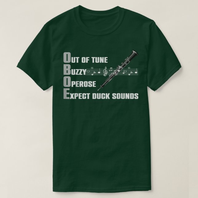 Camiseta Funny Oboist Music Orchestra Oboe Musical Instrume (Frente do Design)