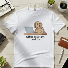 Camiseta Funny Office Dog Assistant Cartoon