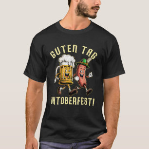 Camiseta Funny Oktoberfest Guten Tag Beer Sausaria Bávara