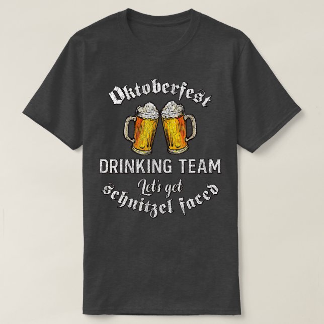 Camiseta Funny Oktoberfest Team Permite Que Schnitzel Chegu (Frente do Design)
