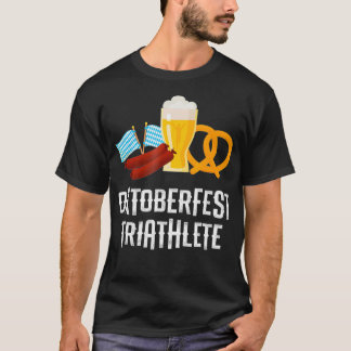 Camiseta Funny Oktoberfest Triathlete Beer Pretzel, Comida