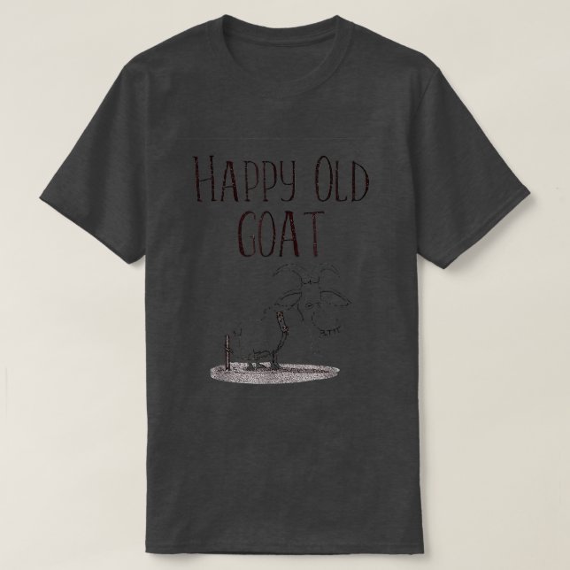 Camiseta Funny Old Goat Funny Birthday Farmer (Frente do Design)