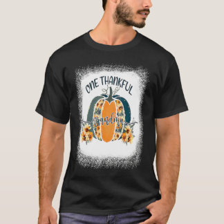 Camiseta Funny One Thankful Grandma Flower Pumpkin Fall Aut