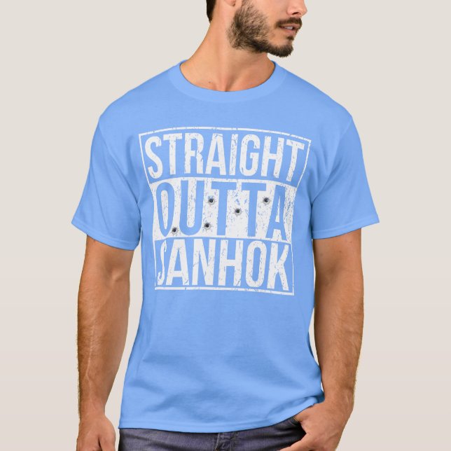 Camiseta Funny Online Gaming Gift Straight Outta Sanhok fri (Frente)