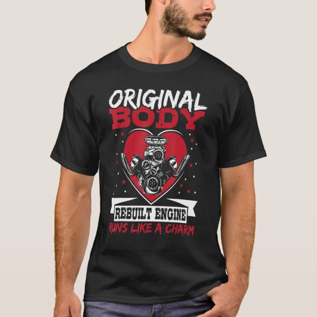 Camiseta Funny Open Heart Surgery, Original Body Rebuilt En (Frente)