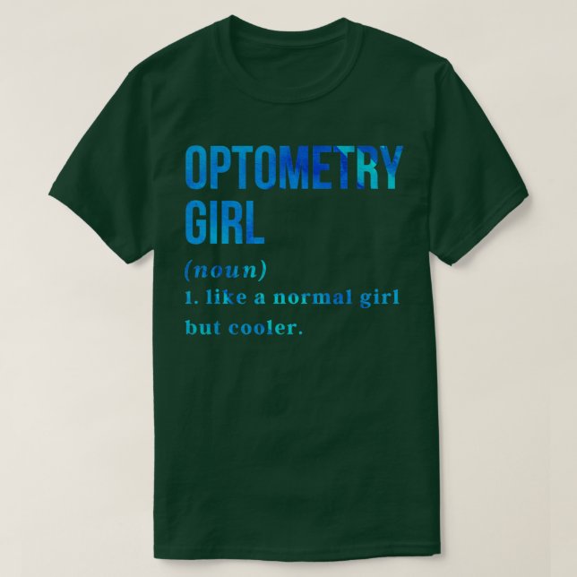 Camiseta Funny optometry Girl Definition 1 (Frente do Design)