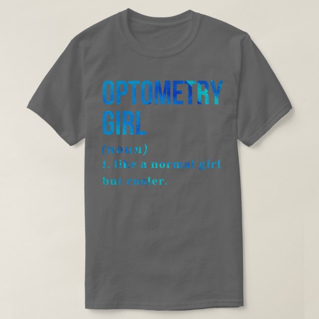 Camiseta Funny optometry Girl Definition 2 (Frente do Design)