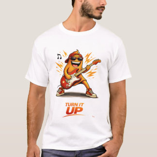 Camiseta Funny Orange Bass Player Character Music 