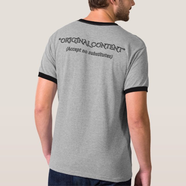 Camiseta Funny Original Content Sarcastic Minimalist T-Shir (Verso)